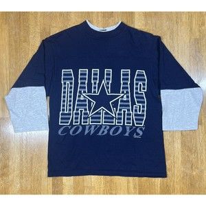 Vintage Signal Sports 1993 Dallas Cowboys T-Shirt Mens Medium 3/4 Sleeves